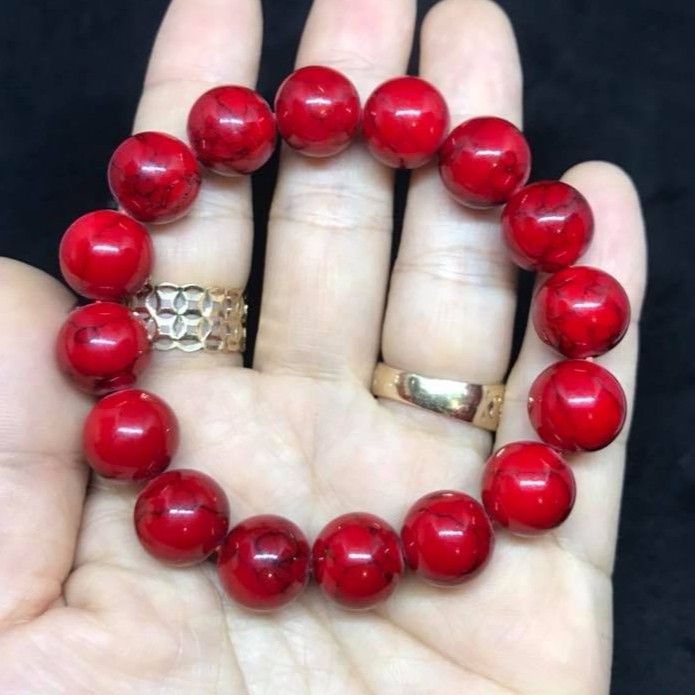 VÒNG TAY SAN HÔ ĐỎ size 12 LY