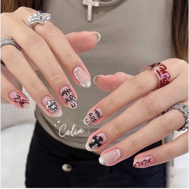MẪU NAILBOX MÓNG UP THẠCH VẼ CHỮ