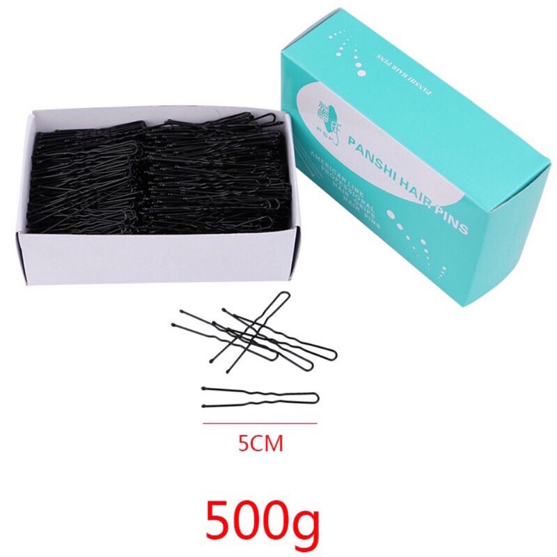 Hộp 500g kẹp gim chữ U và Y cài tóc chuyên nghiệp 3sai S.M,L