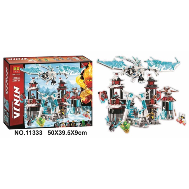 Lắp ráp Ninjago pháo đài của hoàng đế băng giá lari 11333