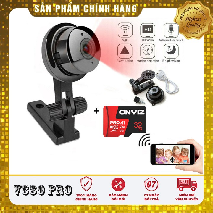 [Freeship⚡️]Camera giám sám sát không Dây V380 PRO - Hồng ngoại Quan sát ban đêm / Thẻ nhớ 32GB/ Thẻ nhớ 64GB | BigBuy360 - bigbuy360.vn