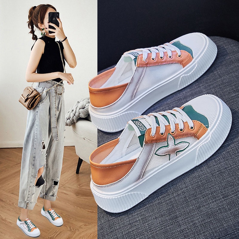 Giày thể thao IELGY phối lưới thoáng khí thời trang cho nữ