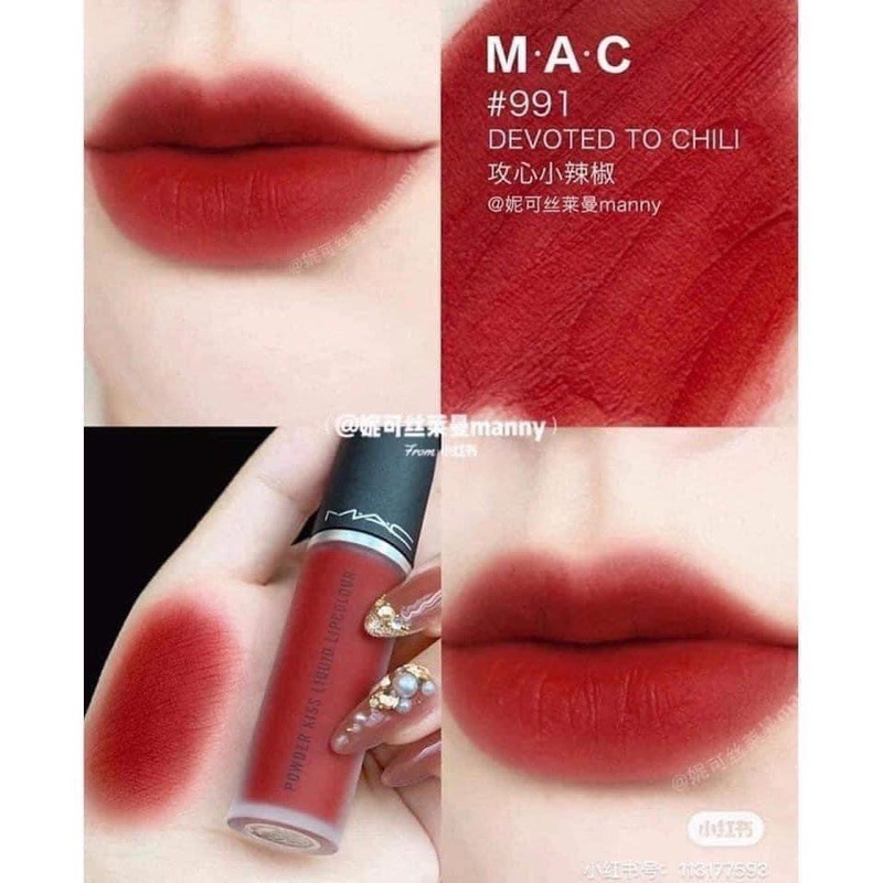 Son lì Mac kem 991 đỏ đất