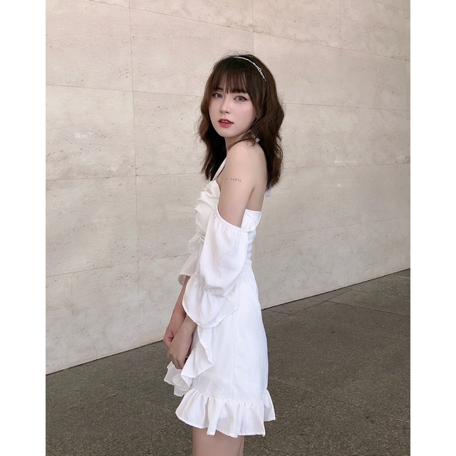Đầm suzy + tăng HỘP QUÀ _ đầm mặc trễ vai hoặc cổ vuông hot hit | BigBuy360 - bigbuy360.vn
