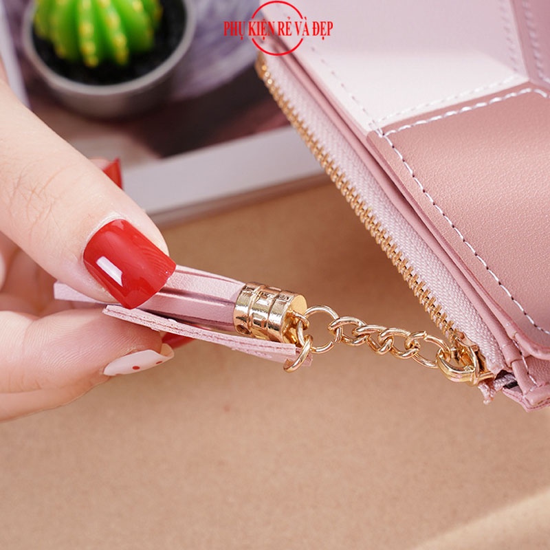 Ví Nữ Mini Cầm Tay 3 Màu Bóp Nữ Ngắn Mini Nhỏ Gọn Gấp 3 Bỏ Túi Nhiều Ngăn Tiện Dụng Dáng Đẹp Giá Rẻ -TL96