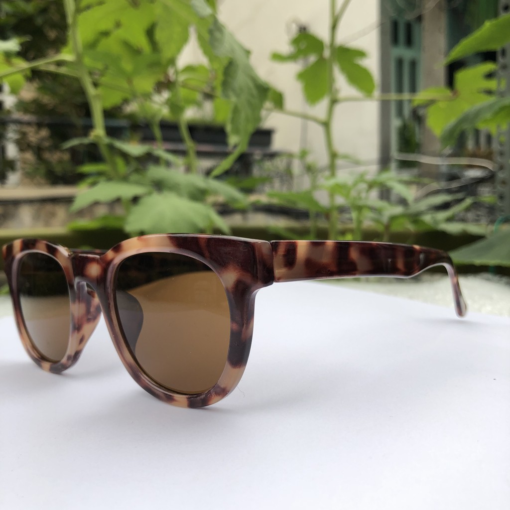 Ảnh Thật Kính Mát Da Beo Fashionista - Kiếng Mát Đi Biển Phong Cách Thời Trang - Kính Mắt Đẹp