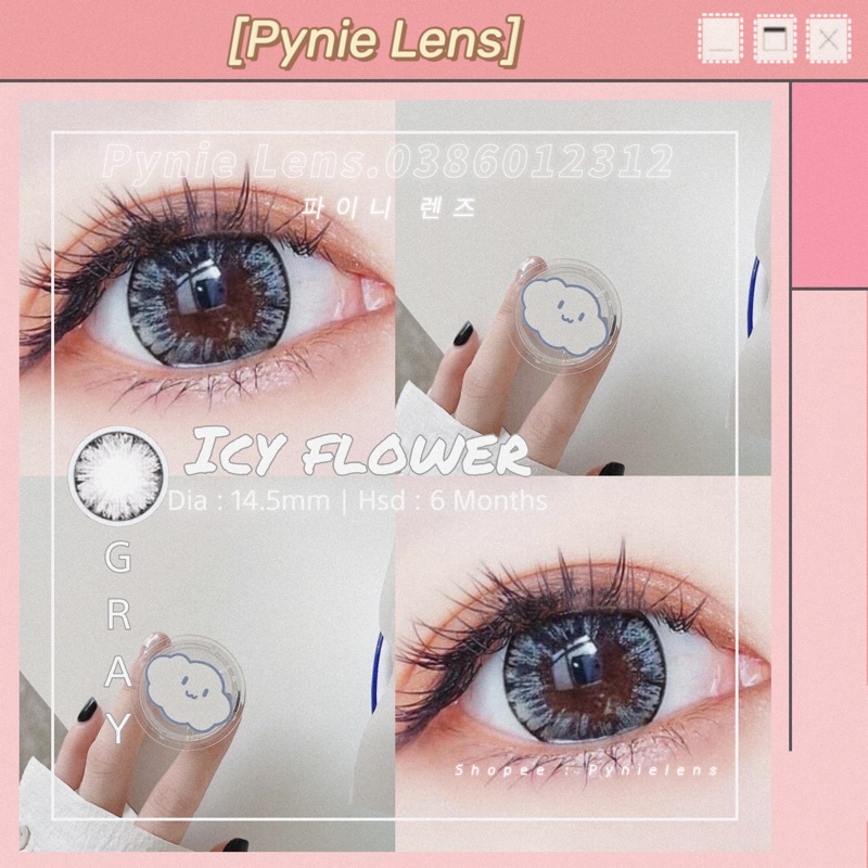 ♥ Dòng lens lên mắt ánh tone xám nhẹ ♥ có cận đủ độ