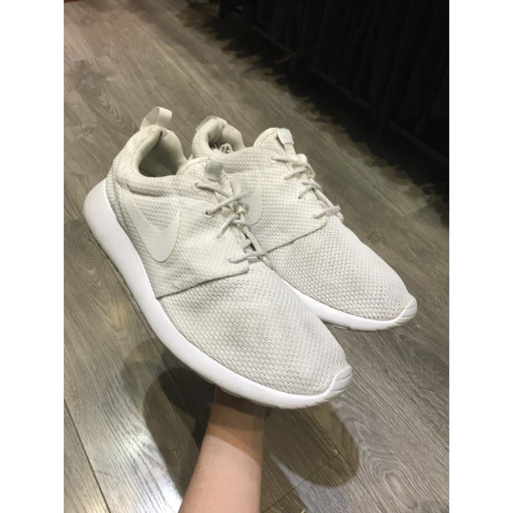 Xả [Hàng Auth] Giày nike nike Roshe Run  2hand trắng 42.5 27cm . HOT . : : : * ² :