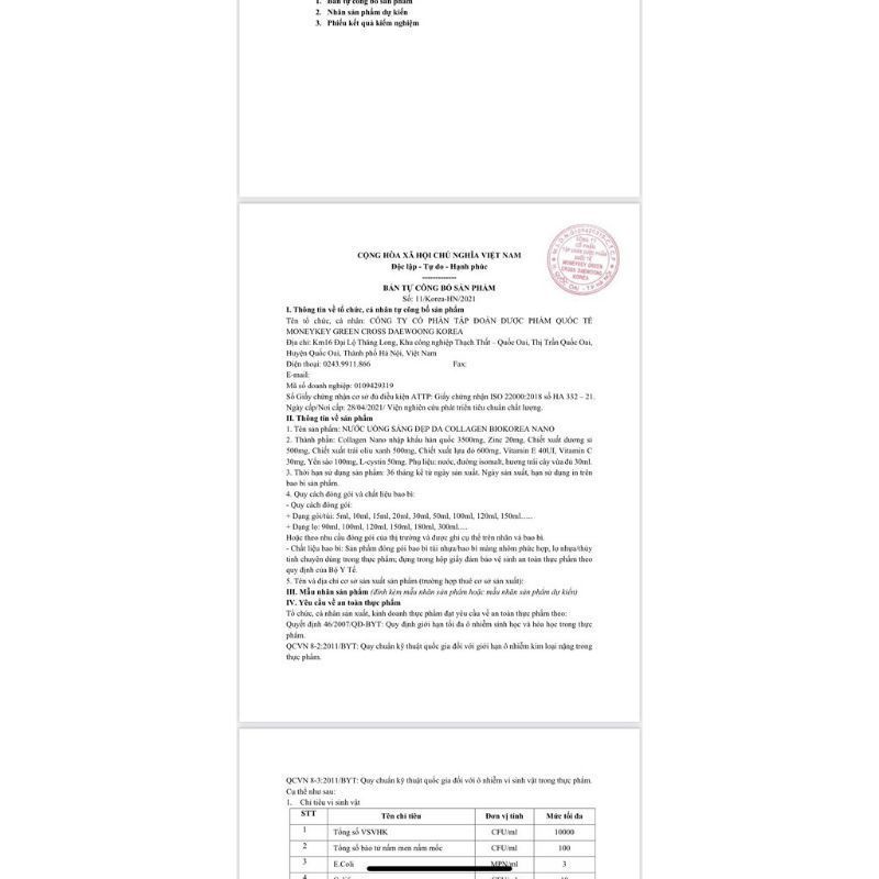 0COLLAGEN NANO_Collagen nước uống Hàn Quốc Hộp 7 chai làm trắng da trẻ hoá làn da xoá mờ nám đều màu da