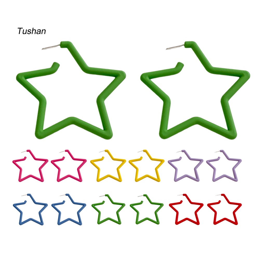 Khuyên Tai Ngôi Sao Lớn Phong Cách Hip Hop Thời Trang Cho Nữ