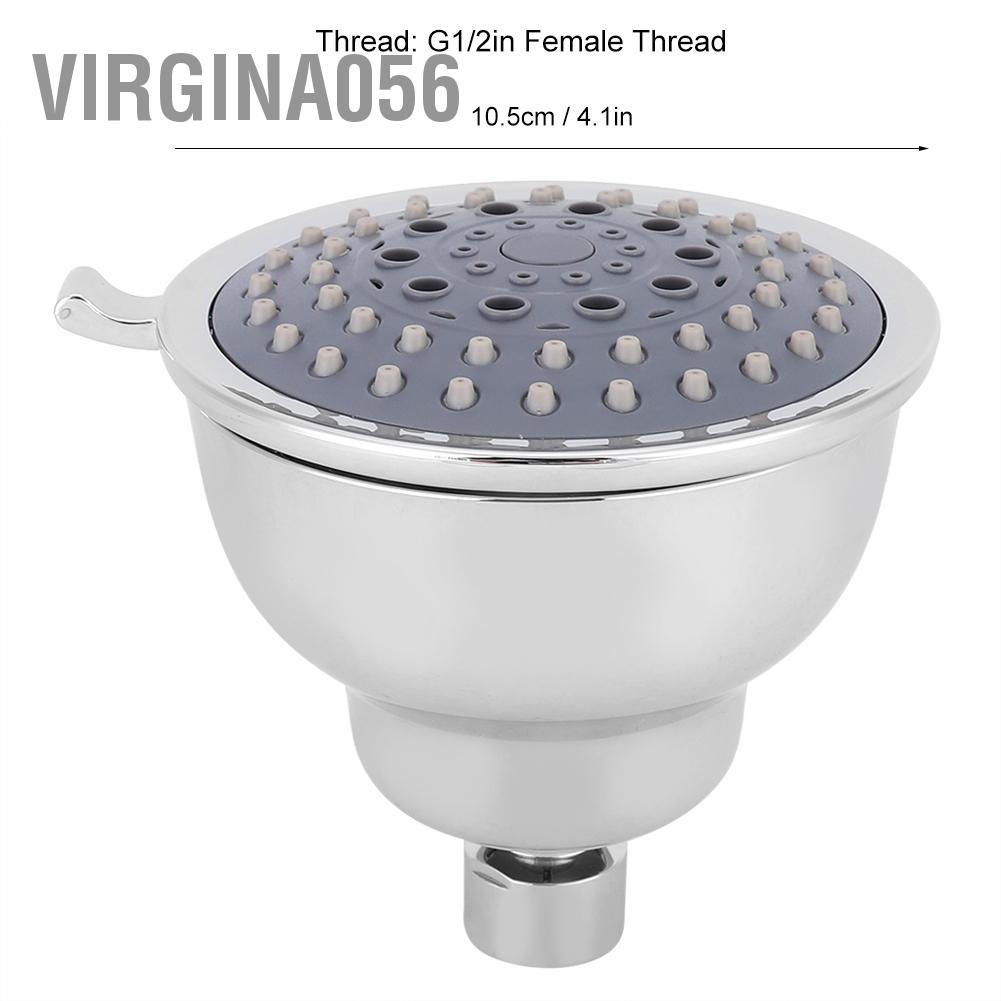 Virgina056 G1/2in 5 Functions Adjustable Shower Head Top Spray for Bathing Place Hotel