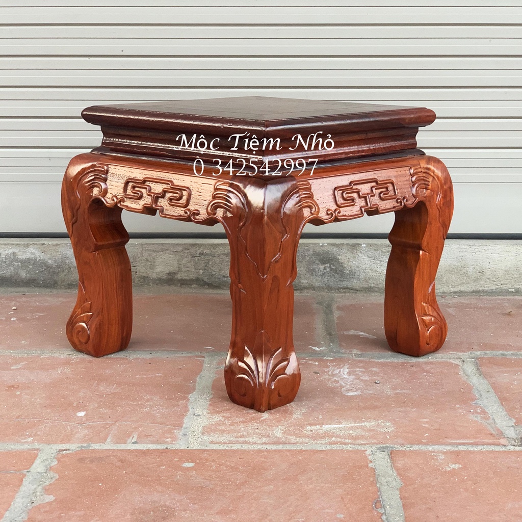 Đôn Ghế Vuông Chiện Kê Và Ngồi Cực Đẹp Mặt 32 Cao 32cm