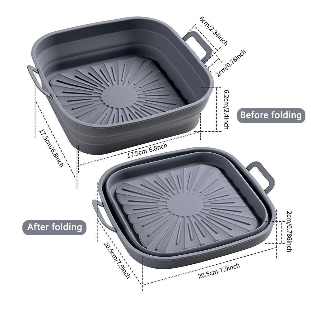 LEISURE Khay Nướng Bánh Bằng Silicone Hình Vuông Có Thể Tái Sử Dụng