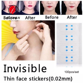Set 100 miếng dán nâng cơ mặt trong suốt siêu bền