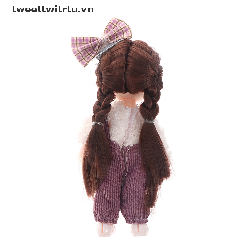Búp Bê TRWITU 16cm Có Khớp Chuyển Động Kèm Quần Áo DIY Dành Cho Bé Gái