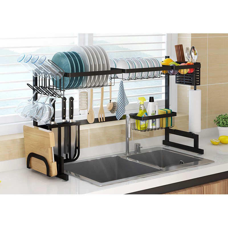 Kệ chén bát đa năng - Giá để chén đũa gác bồn rửa tiện lợi
