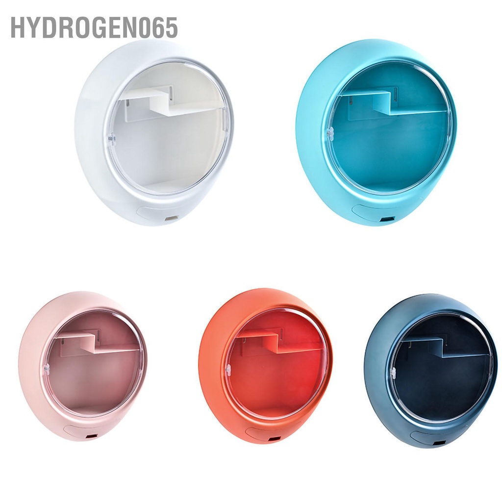 Hộp lưu trữ đồ trang điểm treo tường Hình bầu dục mỹ phẩm chống ẩm thấm nước đựng Hydrogen065