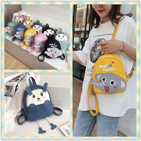 Ba Lô Đi Học Thiết Kế Nhỏ Nhắn Vải Canvas Họa Tiết Hoạt Hình Xinh Xắn Dành Cho Bé Mẫu Giáo