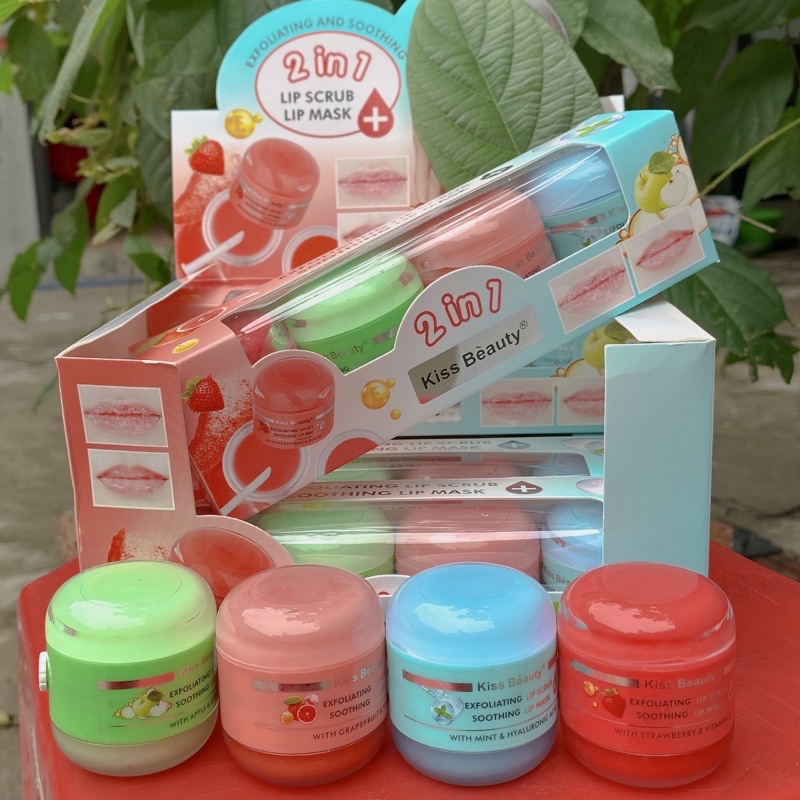 Lẻ 1 lọ tẩy da chết nạ dưỡng hồng môi kissbeauty