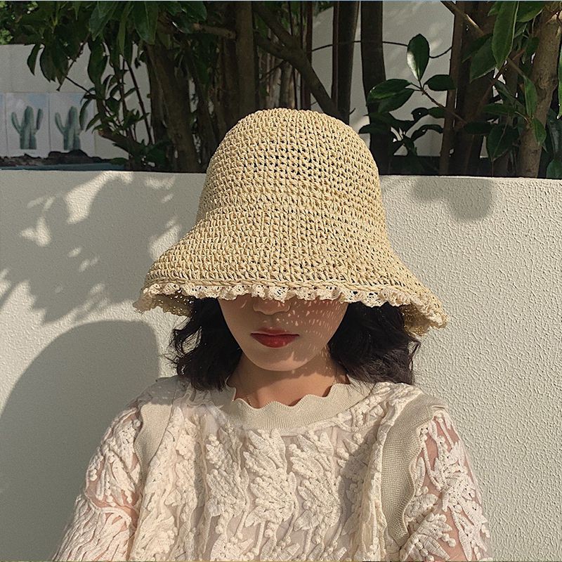 Nón cói mềm phối ren