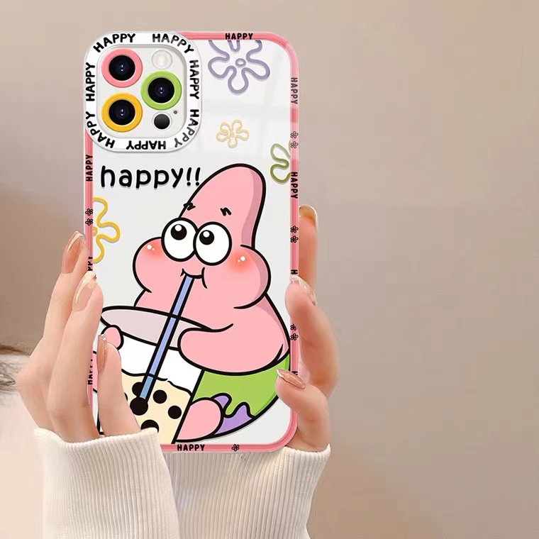 Ốp Điện Thoại TPU Dẻo Trong Suốt Họa Tiết Hoạt Hình Spongebob Cho Iphone 13 12 11 Pro Max 12 13 Mini Xr Xs Max X 6 6S 7 8Plus