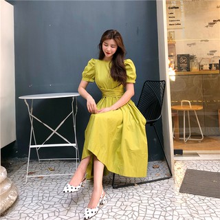 Đầm Tiểu Thư Dáng Dài Thắt Eo Xinh Xắn 2020