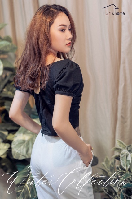 ÁO CROP TOP RÚT LINEN (HÌNH SHOP CHỤP)