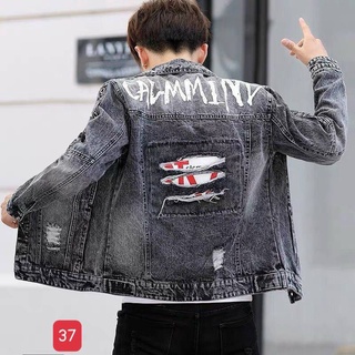 Áo khoác bò nam, áo khoác jeans wash rách