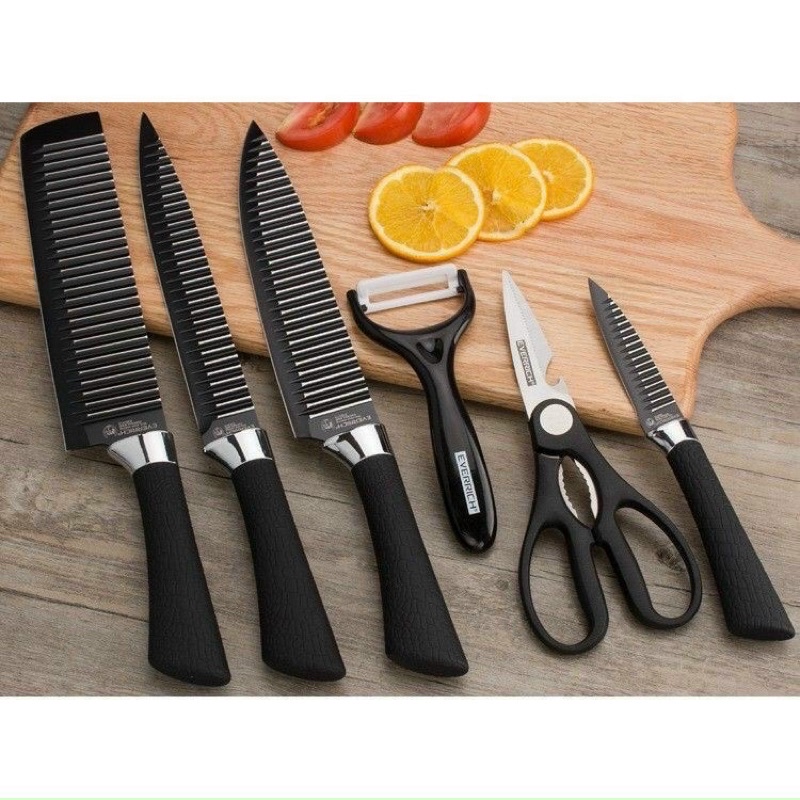 Bộ dao nhà bếp cao cấp 6 món kháng khuẩn EVERRICH