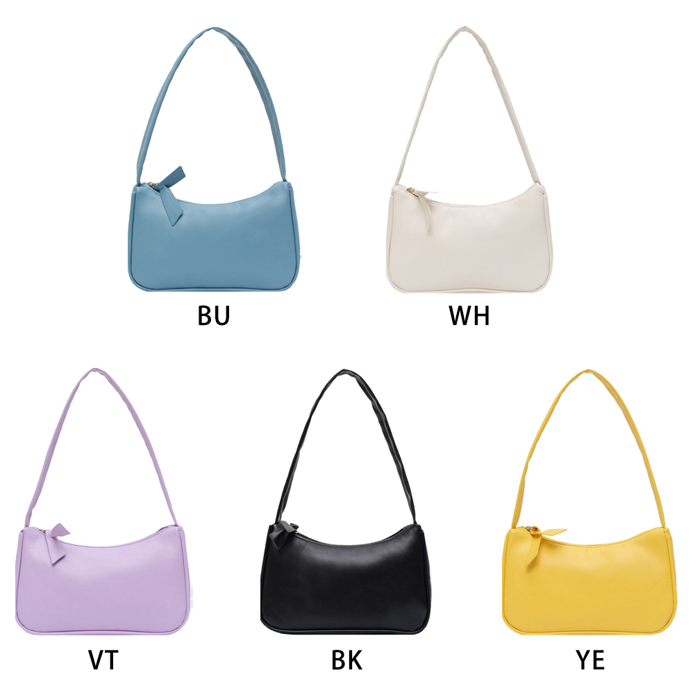 Túi Xách Nữ Da Pu Đính Nơ Phong Cách Retro