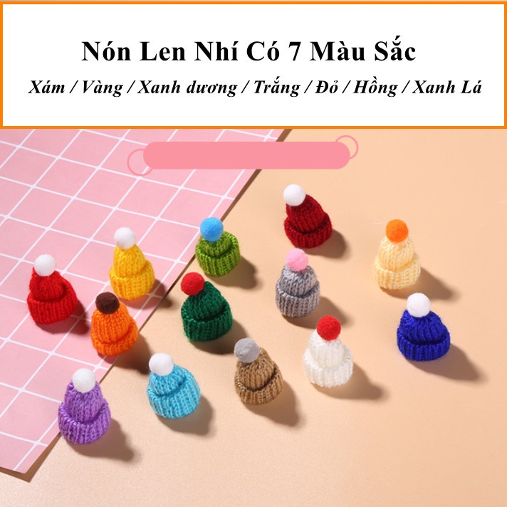 Nón len nhí trang trí noel giáng sinh trang trí cây thông