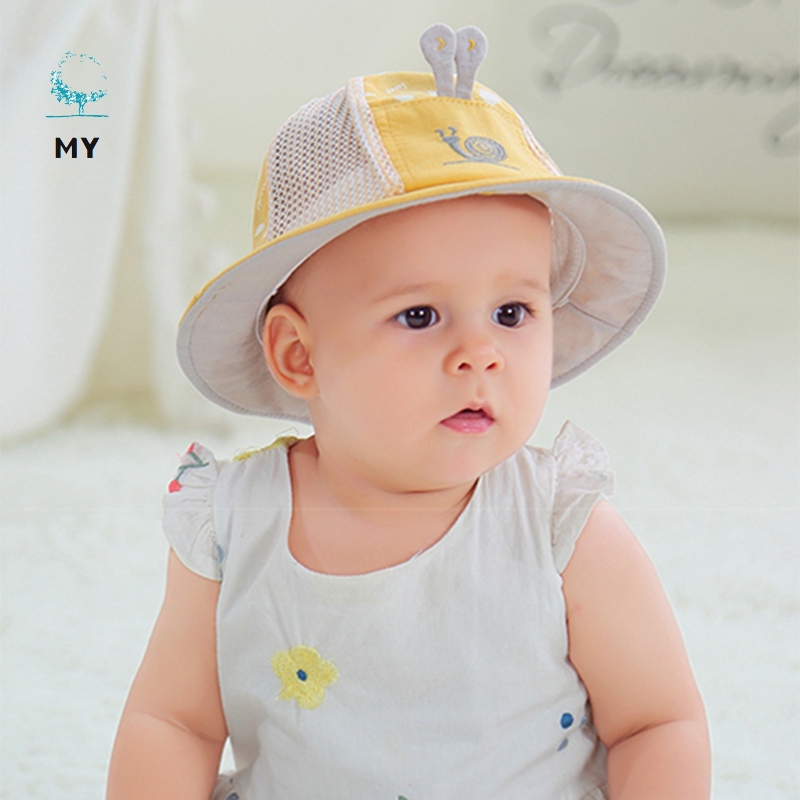 Dustproof Anti-splash Baby Hat with Protective Clear Face Shield Cartoon UV Protection Sunproof Bucket Hat Cap