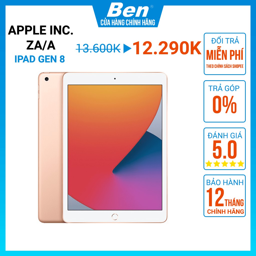 Apple iPad Gen 8th 10.2-inch Wi-Fi 128GB - ZA/A Hàng Chính Hãng Bảo Hành Apple tại Việt Nam- Ben Computer | BigBuy360 - bigbuy360.vn