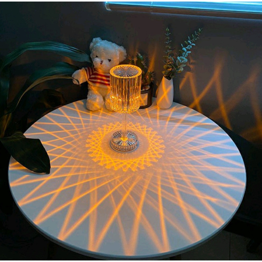 Đèn Bàn Kim Cương Đèn Ngủ Pha Lê Để Bàn Hiệu Ứng 3D (16 Màu )