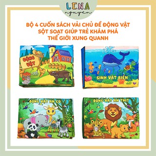 sách vải cơ bản 💖𝑭𝑹𝑬𝑬𝑺𝑯𝑰𝑷💖 đồ chơi giáo dục sớm cho bé từ 3 tháng tới 3 tuổi