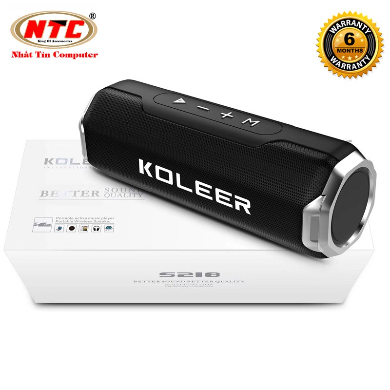 Loa bluetooth KOLEER S218 công suất 10W bass cực mạnh siêu hay - hỗ trợ thẻ nhớ/USB/AUX/FM