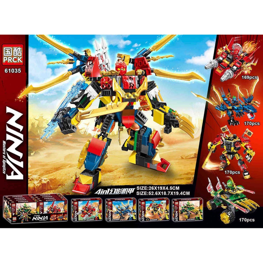 Set 4 Mô Hình Nhân Vật Trong Phim Hoạt Hình Ninjago 61035 Tỉ Lệ 1 Bộ