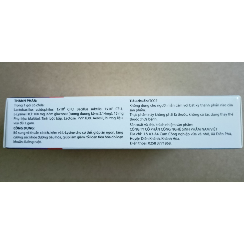 [nhập mã THUO8T3 sẽ được giảm 10k với đơn tối thiểu 100k]  (Combo 5 hộp ) Cốm vi sinh BIO LYZIN hộp 