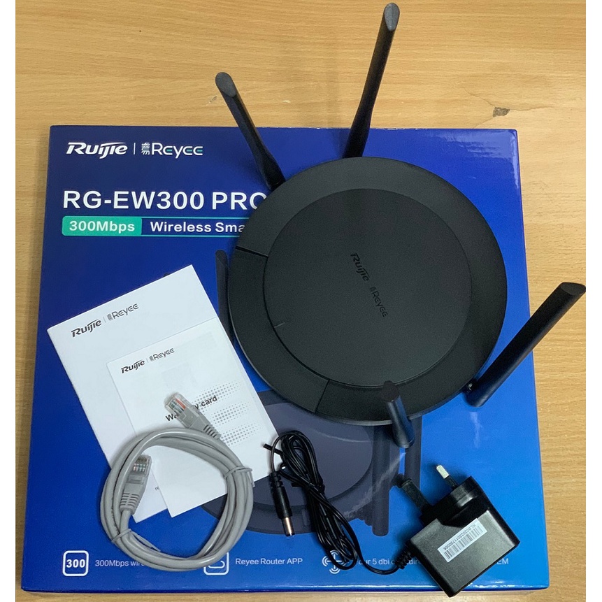 Bộ phát WiFi Ruijie RG-EW300 PRO 4 Râu 3 cổng Lan , tốc độ 300Mbfs - Hàng Chính Hãng - bảo hành 2 năm