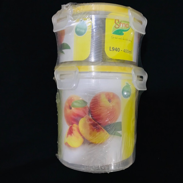 Set 2 hộp nhựa thực phẩm sina 800ml và 400ml