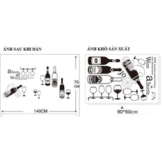 Decal dán tường Kệ rượu