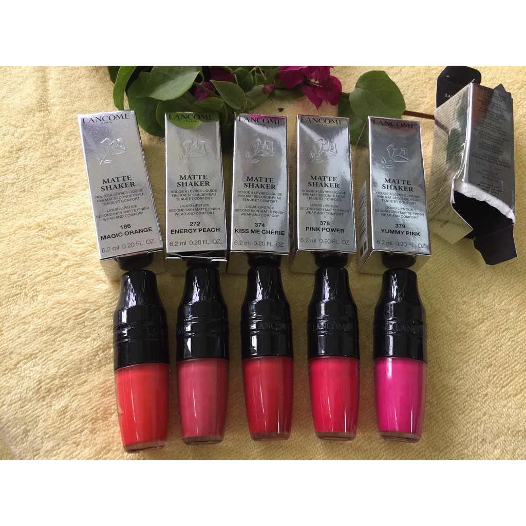 Son Kem Lì Lancôme MATTE SHAKER 186,272,374,378,379 (6.2mL) "Hộp rách nhẹ " SALE