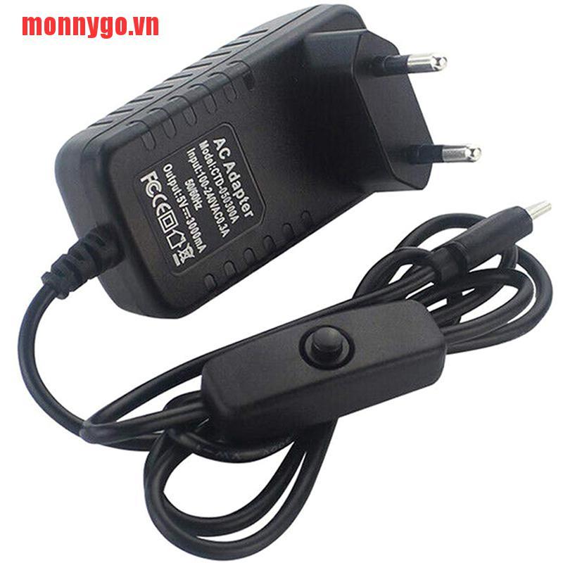 [monnygo]For Raspberry Pi 4 Model B Power Supply Adapter Charger USB Type-C