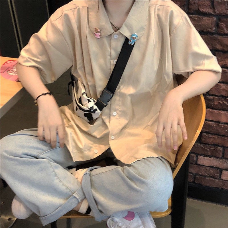 Áo Sơ Mi Tay Ngắn Màu Sắc Thời Trang Cho Nữ