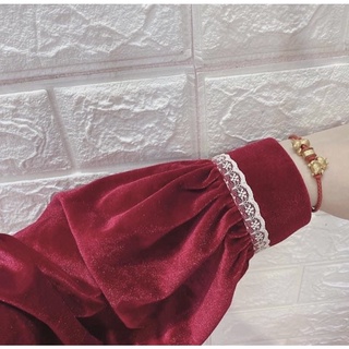 Set pijama nhung đỏ