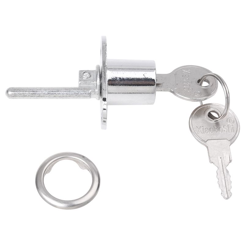 Ổ Khóa Ngăn Kéo Tủ Bằng Kim Loại Đường Kính 19mm Kèm 2 Chìa Khóa