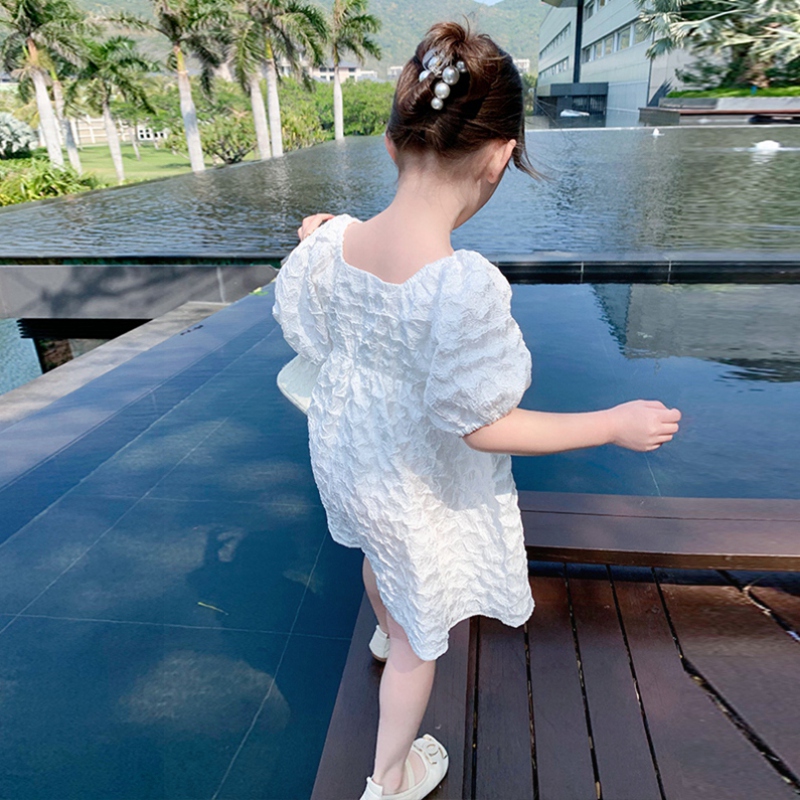 Đầm Công Chúa Tay Phồng Xinh Xắn Cho Bé Gái