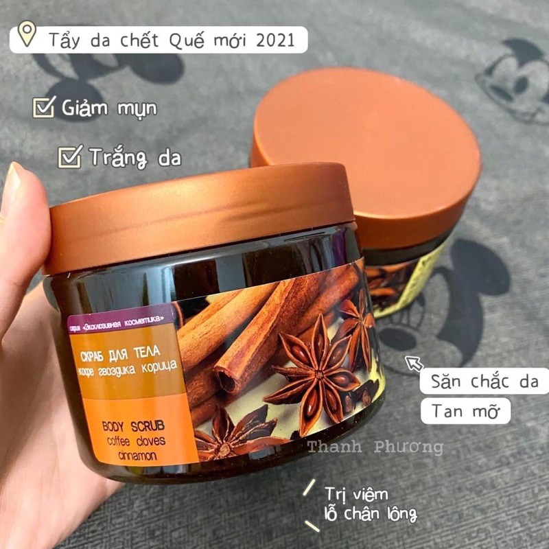 Tẩy da chết body quế hồi Nga