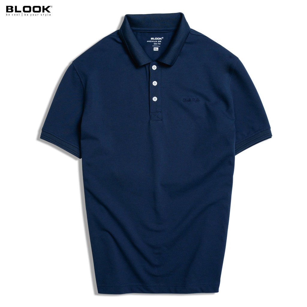 Áo thun polo nam BLOOK cổ bẻ basic vải thun cá sấu Cotton co giãn bền màu thêu logo đơn giản trẻ trung 8 màu 32083