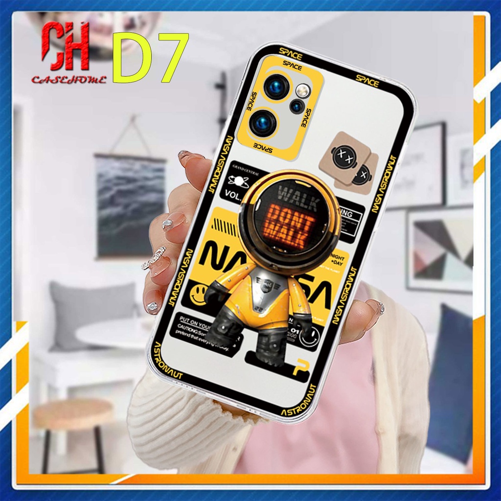 Casing Soft Tpu Case OPPO A15 A54 A5S A3S A76 A96 A16 A95 A55 A7 A5 A9 A31 A53 A33 2020 A12 A1K A16E A16K A54S Reno 4 5F 4F 4 5 06 Lite A74 A15S A52 A11K A92 A35 A11 Astronaut Soft TPU Transparent Soft Case